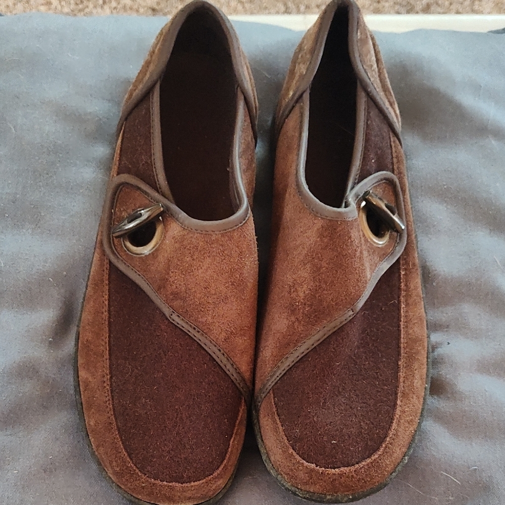 Lands' End Women's Brown Suede Flats - Picture 1 of 8